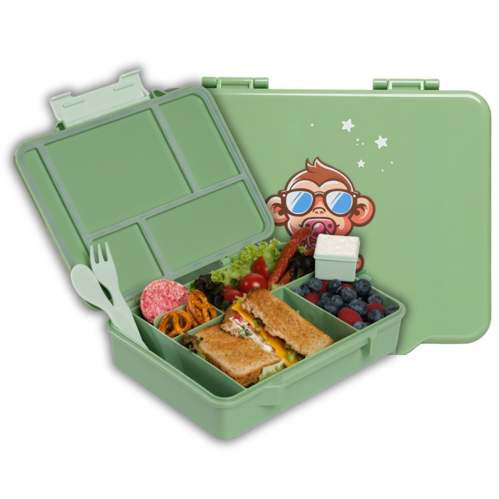Kids Lunchbox (Monkey - Green)
