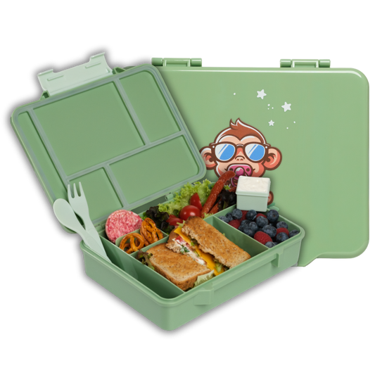 Kids Lunchbox (Monkey - Green)