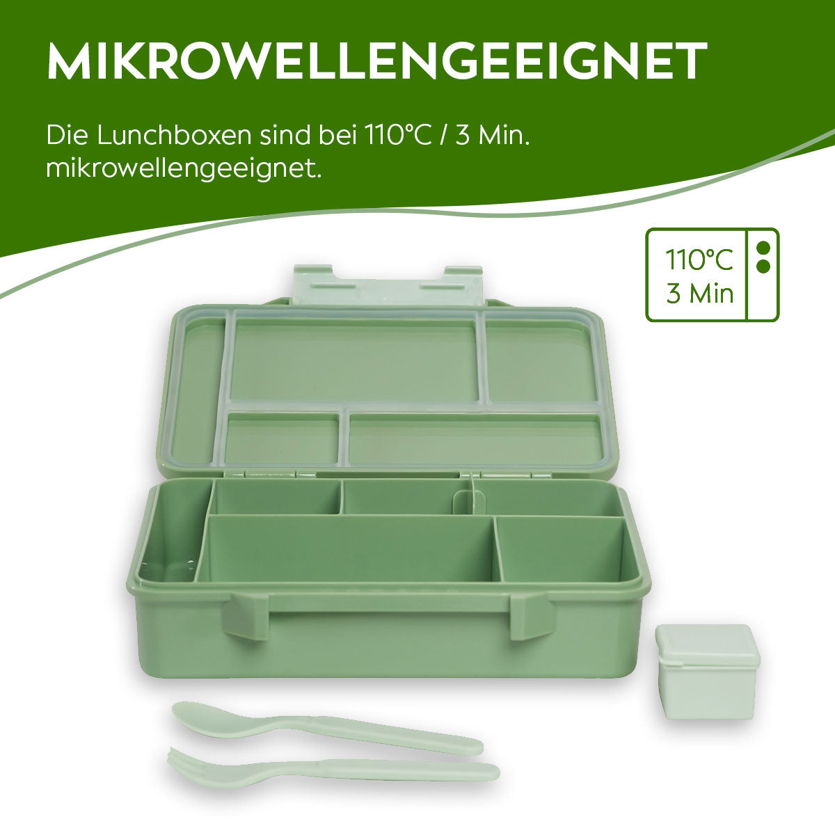 Kids Lunchbox (Monkey - Green)