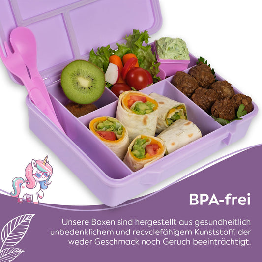 Kids Lunchbox (Unicorn - Purple)